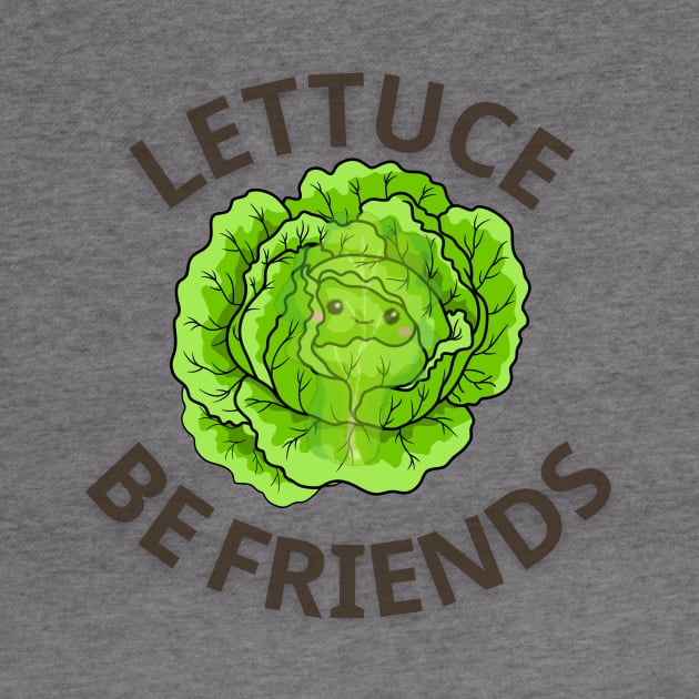 LETTUCE BE FRIENDS LETTUCE BE HAPPY edge tshirt sticker vegan vegetarian funny vegan eat plants vegan joke by abdouhab